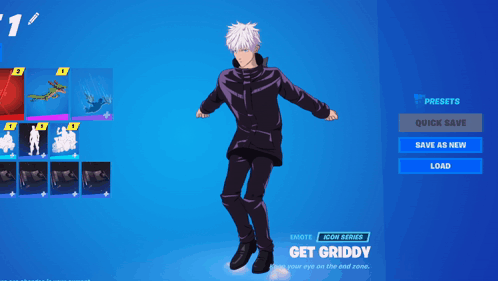 A Screenshot Of A Video Game With A Character Called Get Griddy GIF