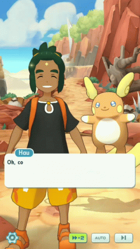 Video Game Screenshot With Hau And Pokemon GIF