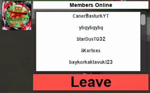 a screenshot of a video game with a leave button on the bottom .