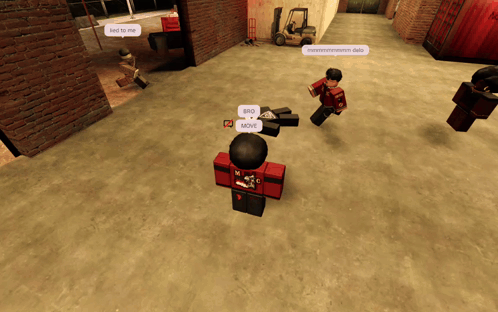 a screenshot of a video game with a person saying bro