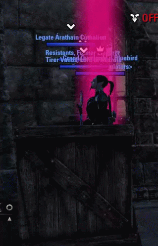 A Screenshot Of A Video Game With A Pink Light Coming Out Of The Corner GIF