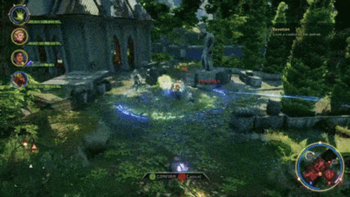 A Screenshot Of A Video Game With A Purple Lightning Bolt Coming Out Of The Screen . GIF