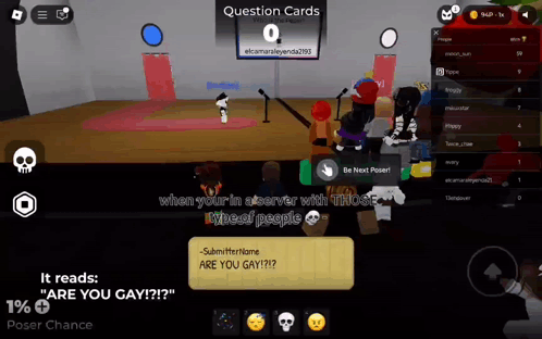 A Screenshot Of A Video Game With A Question Card GIF