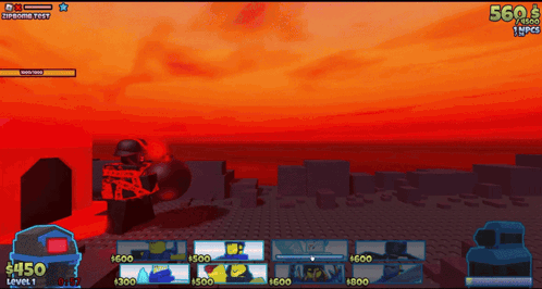 a screenshot of a video game with a sunset in the background and a screen that says zipsome test