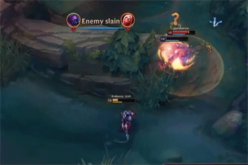A Screenshot Of A Video Game With Ally Slain At The Top Of The Screen GIF