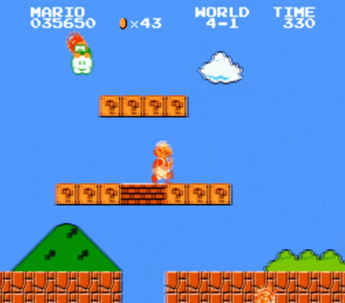 Mario Standing On Brick Platform Video Game GIF