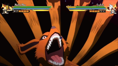 A Screenshot Of A Video Game With Masked Naruto And Ioshiki On The Screen GIF