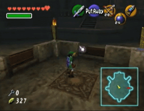 a screenshot of a video game with the number 327 at the bottom of the screen