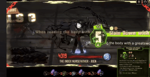 a screenshot of a video game with the number 5 in the center