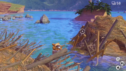 A Screenshot Of A Video Game With The Number 58 On The Bottom Right GIF