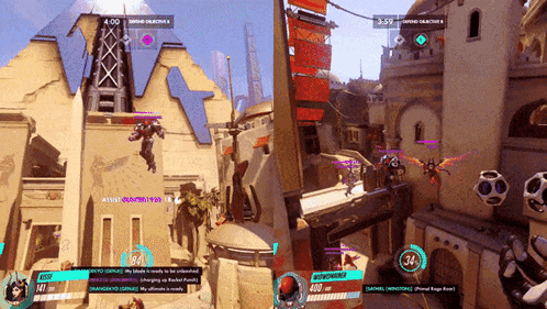 A Screenshot Of A Video Game With The Time 4:00 On The Left And 3:39 On The Right GIF