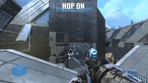 A Screenshot Of A Video Game With The Word Hop On On The Top GIF