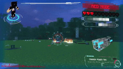 A Screenshot Of A Video Game With The Word Red Mode On The Top GIF
