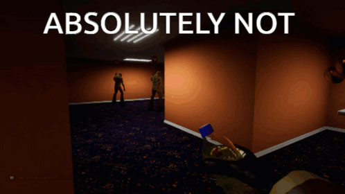 a screenshot of a video game with the words " absolutely not " above it