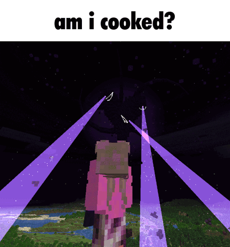 A Screenshot Of A Video Game With The Words Am I Cooked On The Top GIF