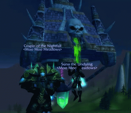 A Screenshot Of A Video Game With The Words Crispin Of The Nightfall GIF