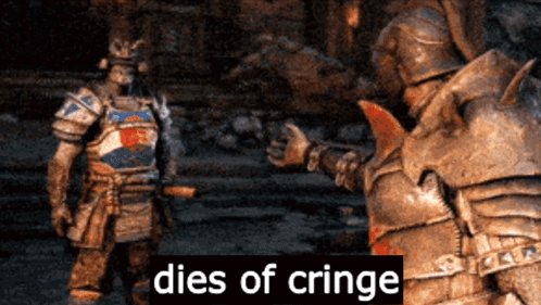A Screenshot Of A Video Game With The Words Dies Of Cringe GIF