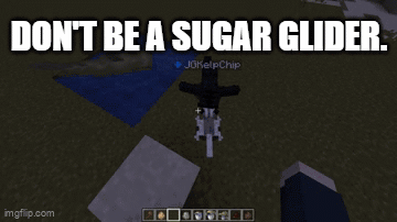 A Screenshot Of A Video Game With The Words " Don T Be A Sugar Glider " GIF