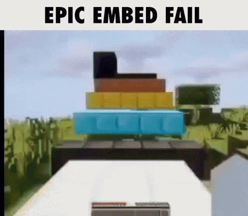 A Screenshot Of A Video Game With The Words Epic Embed Fail At The Top GIF