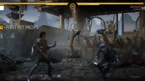 A Screenshot Of A Video Game With The Words First Hit Props At The Bottom GIF