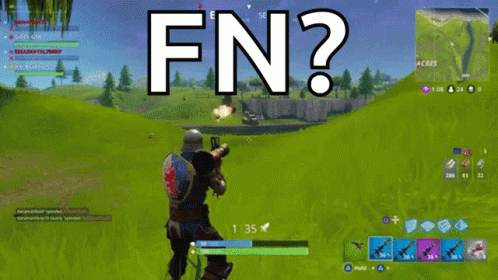 A Screenshot Of A Video Game With The Words Fn Written On The Screen GIF