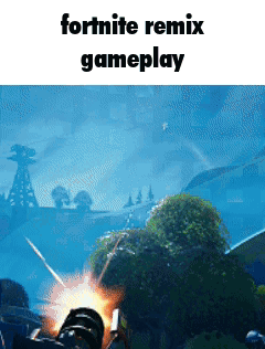 a screenshot of a video game with the words fortnite remix gameplay on the bottom