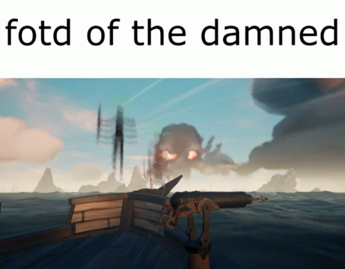 A Screenshot Of A Video Game With The Words Fotd Of The Damned Above It GIF