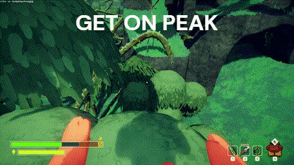 A Screenshot Of A Video Game With The Words Get On Peak GIF