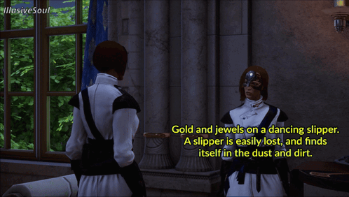 A Screenshot Of A Video Game With The Words Gold And Jewels On A Dancing Slipper On The Bottom GIF