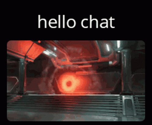 A Screenshot Of A Video Game With The Words Hello Chat At The Top GIF