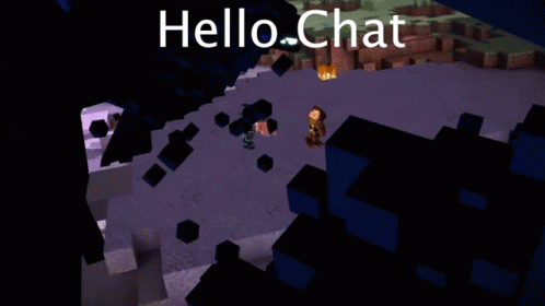 A Screenshot Of A Video Game With The Words Hello Chat GIF