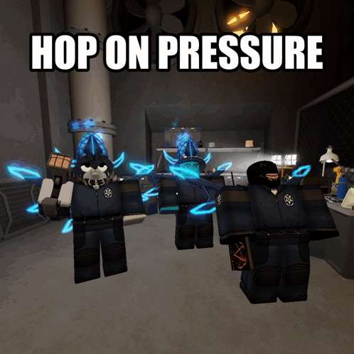 A Screenshot Of A Video Game With The Words Hop On Pressure GIF