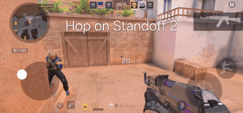A Screenshot Of A Video Game With The Words Hop On Standoff 2 At The Top GIF