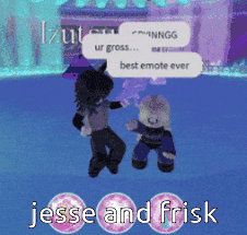 A Screenshot Of A Video Game With The Words Jesse And Frisk At The Bottom GIF
