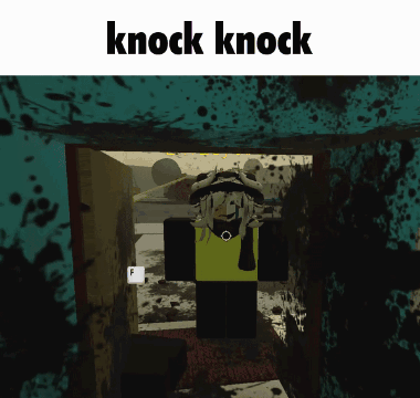 A Screenshot Of A Video Game With The Words Knock Knock On The Top GIF