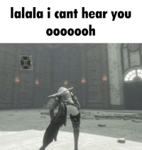 A Screenshot Of A Video Game With The Words Lalala I Cant Hear You Ooooooh GIF