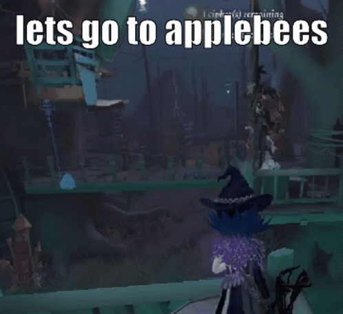 A Screenshot Of A Video Game With The Words Lets Go To Applebees On It GIF
