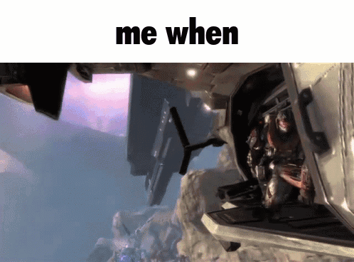 A Screenshot Of A Video Game With The Words Me When At The Top GIF