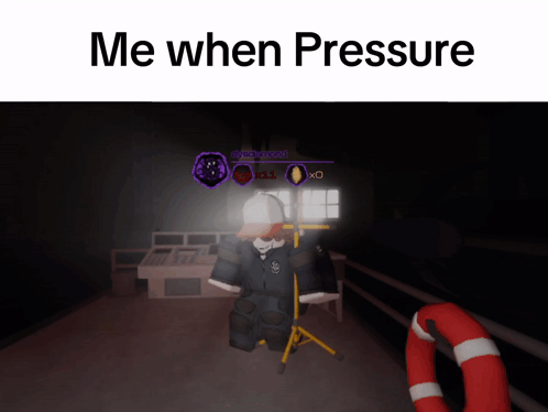 A Screenshot Of A Video Game With The Words Me When Pressure At The Top GIF