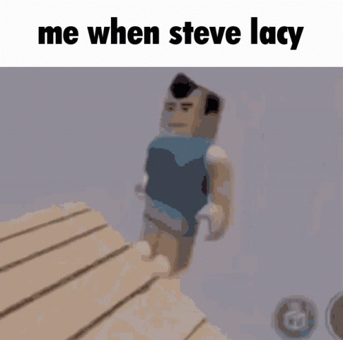 A Screenshot Of A Video Game With The Words Me When Steve Lacy At The Top GIF