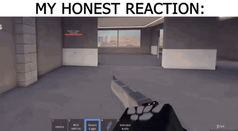 A Screenshot Of A Video Game With The Words " My Honest Reaction " At The Top GIF