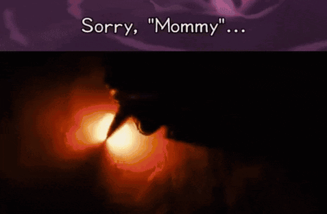 A Screenshot Of A Video Game With The Words " Sorry Mommy " GIF