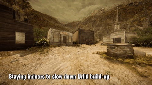 A Screenshot Of A Video Game With The Words Staying Indoors To Slow Down Urlid Build-Up GIF