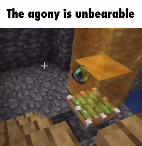 A Screenshot Of A Video Game With The Words The Agony Is Unbearable GIF