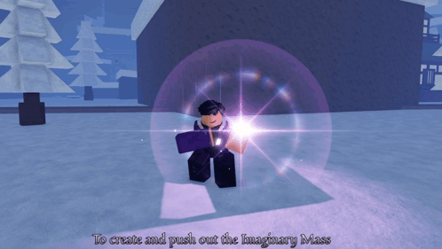 A Screenshot Of A Video Game With The Words To Create And Push Out The Imaginary Mass GIF