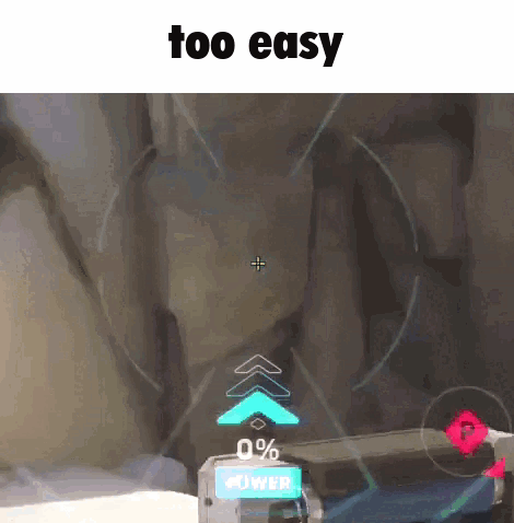 A Screenshot Of A Video Game With The Words Too Easy GIF