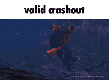 A Screenshot Of A Video Game With The Words Valid Crashout Above It GIF