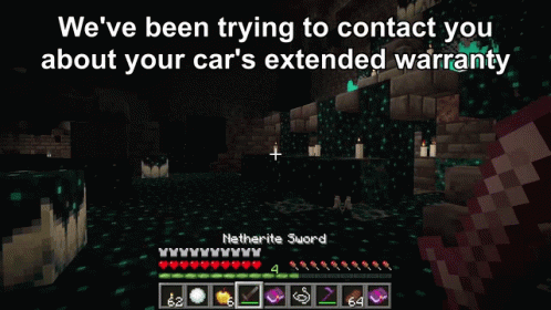 A Screenshot Of A Video Game With The Words " We 'Ve Been Trying To Contact You About Your Car 'S Extended Warranty " GIF
