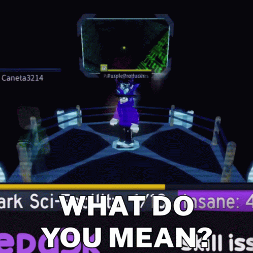A Screenshot Of A Video Game With The Words " What Do You Mean " On The Bottom GIF