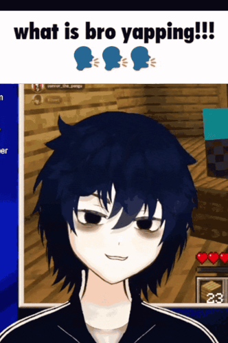 a screenshot of a video game with the words " what is bro yapping "